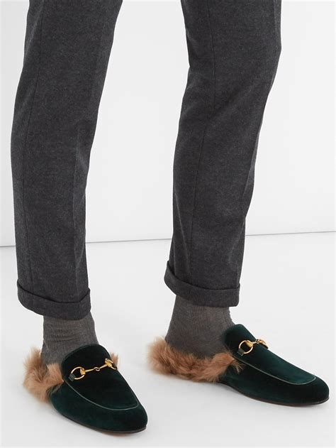 gucci gold leaf loafers|gucci fur loafer.